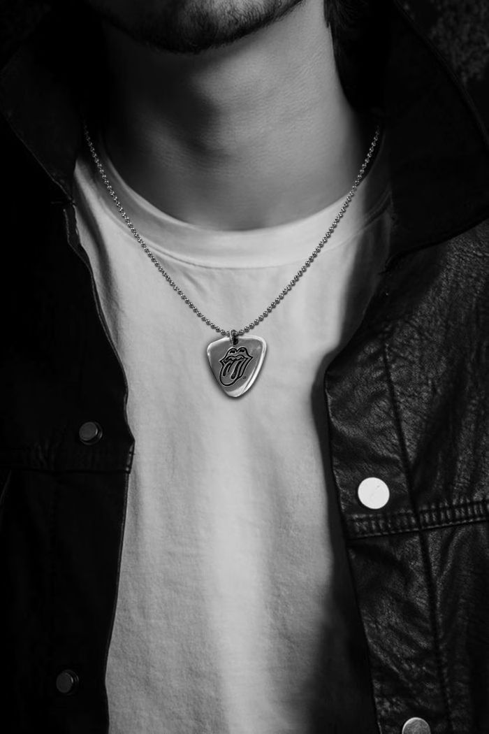 Rolling Stones Guitar Pick Charm