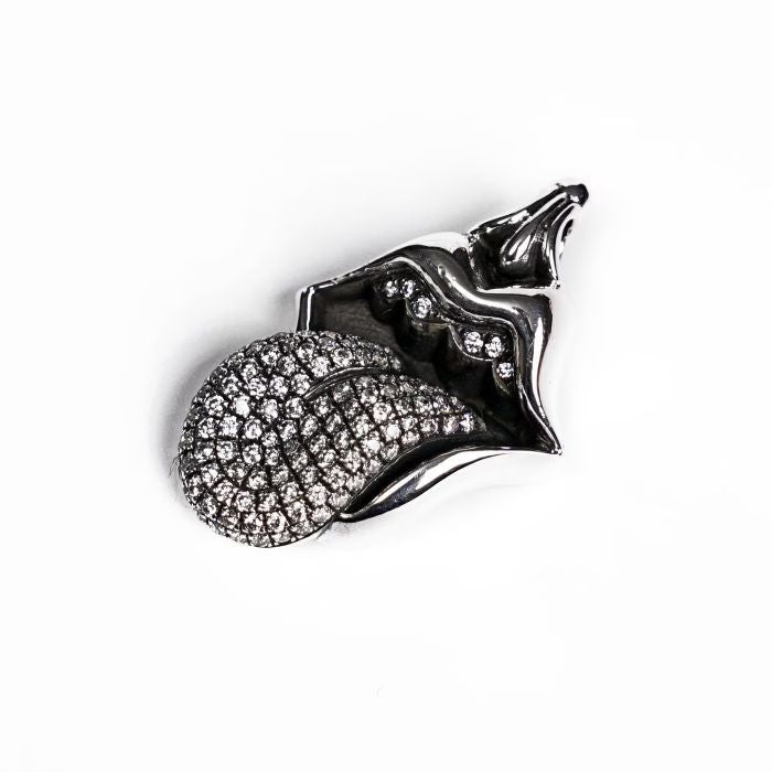 Rolling Stones Tongue & Lip Pendant With Diamond