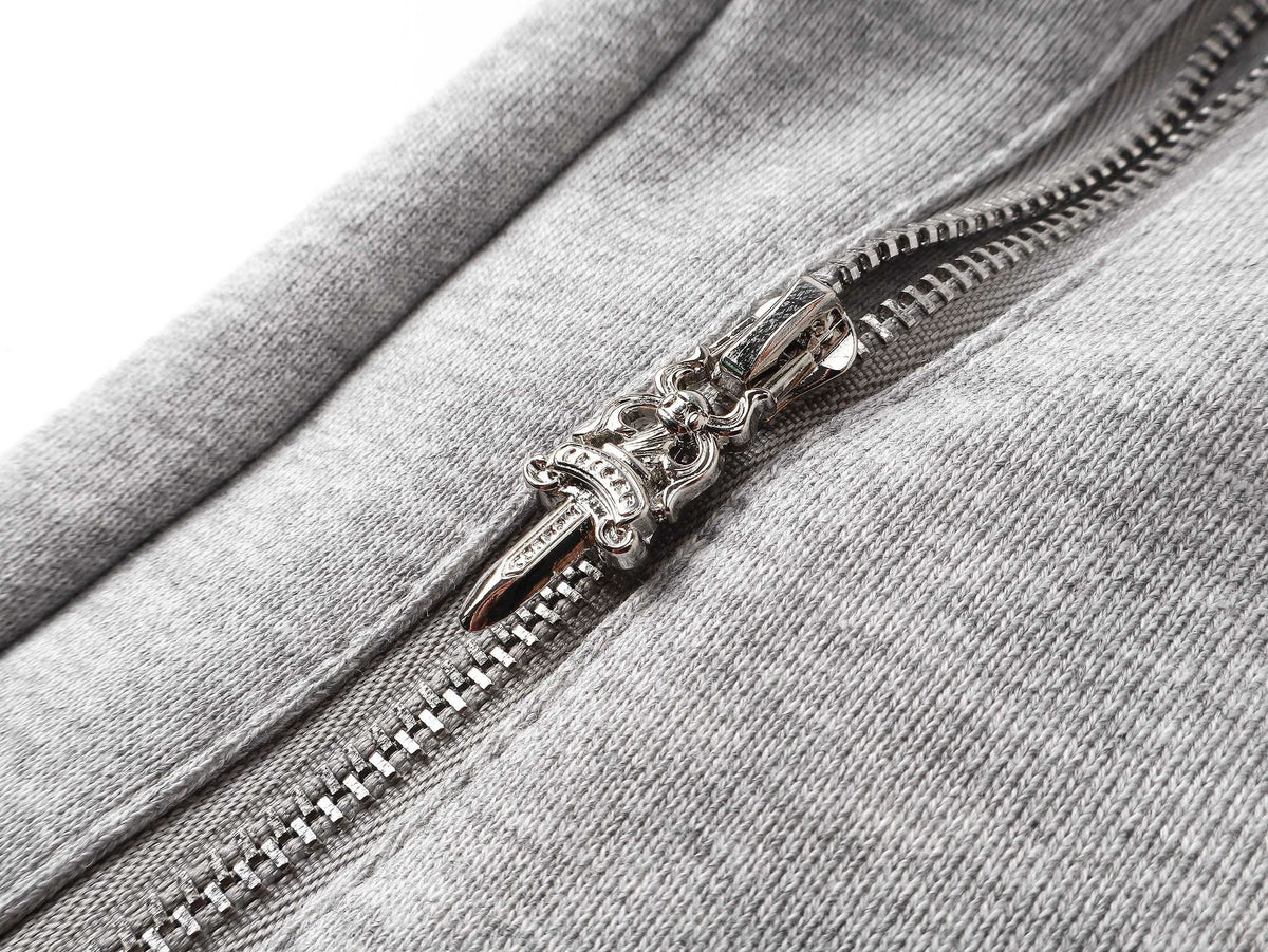 Chrome Hearts Grey Black Cross Patch Sweat Shorts