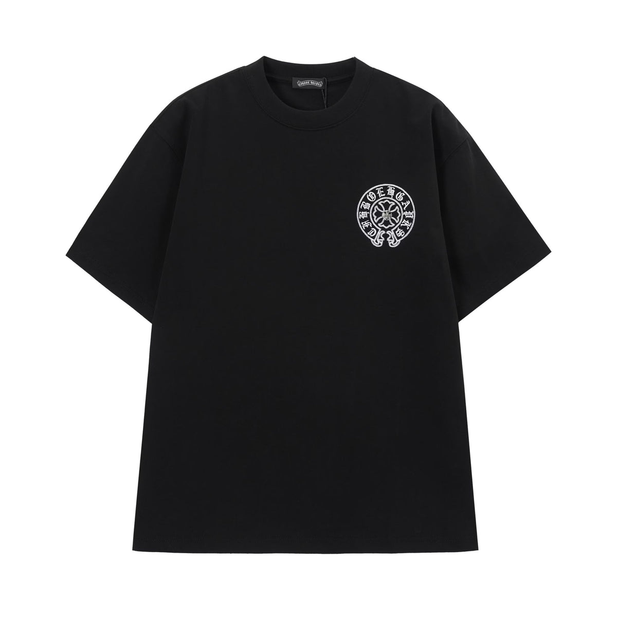 Chrome Hearts Black Gothic Circle Cross T-Shirt
