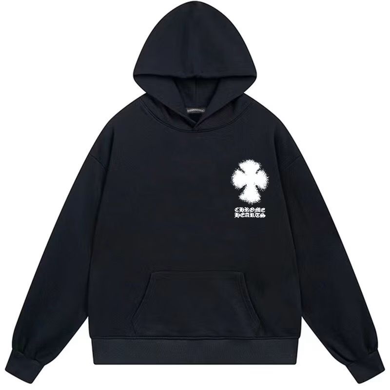 Chrome Hearts Clover Cross Hoodie Black