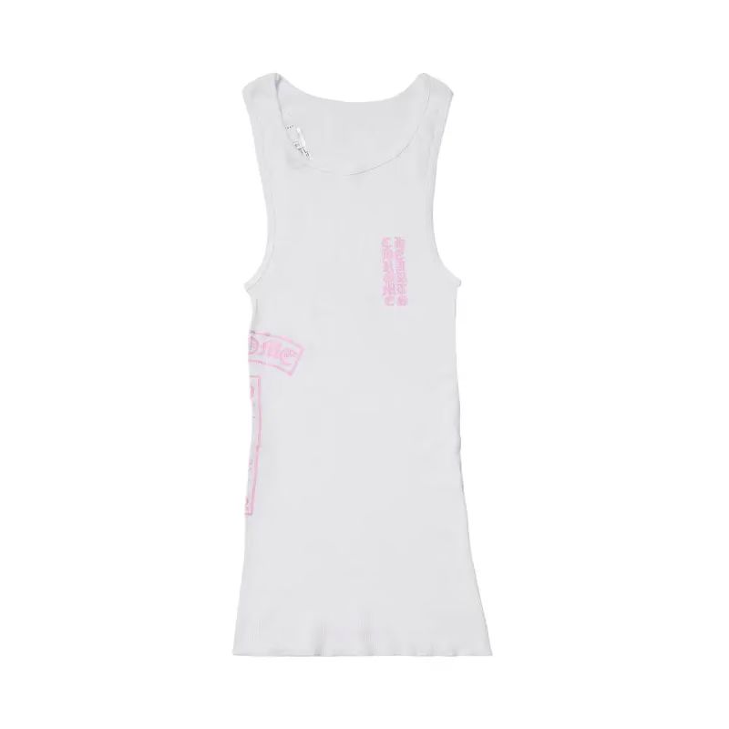Chrome Hearts T Bar Rib Tank White