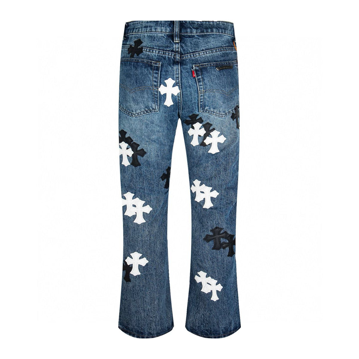Chrome Hearts Cross Patch Blue Flare Jeans