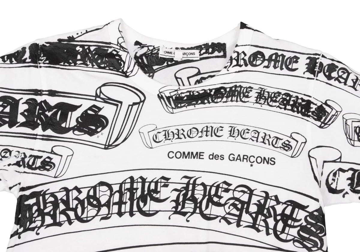 Chrome Hearts Comme des Garcons Printed T-Shirt White, Black