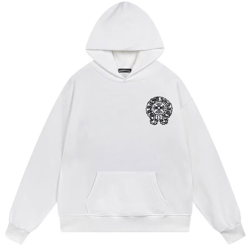 Chrome Hearts Horseshoe White Hoodie