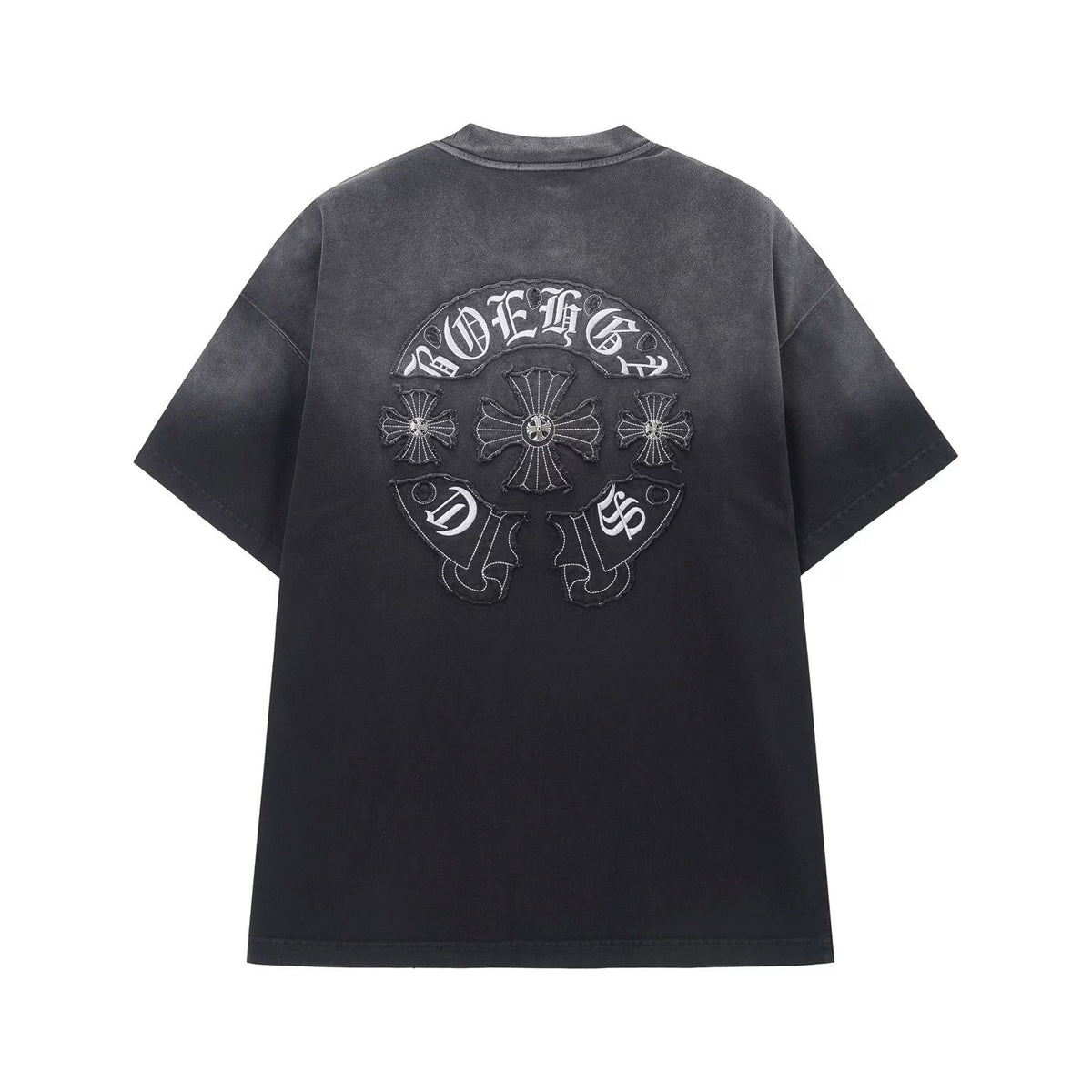 Chrome Hearts Black Gothic Cross Logo T-Shirt