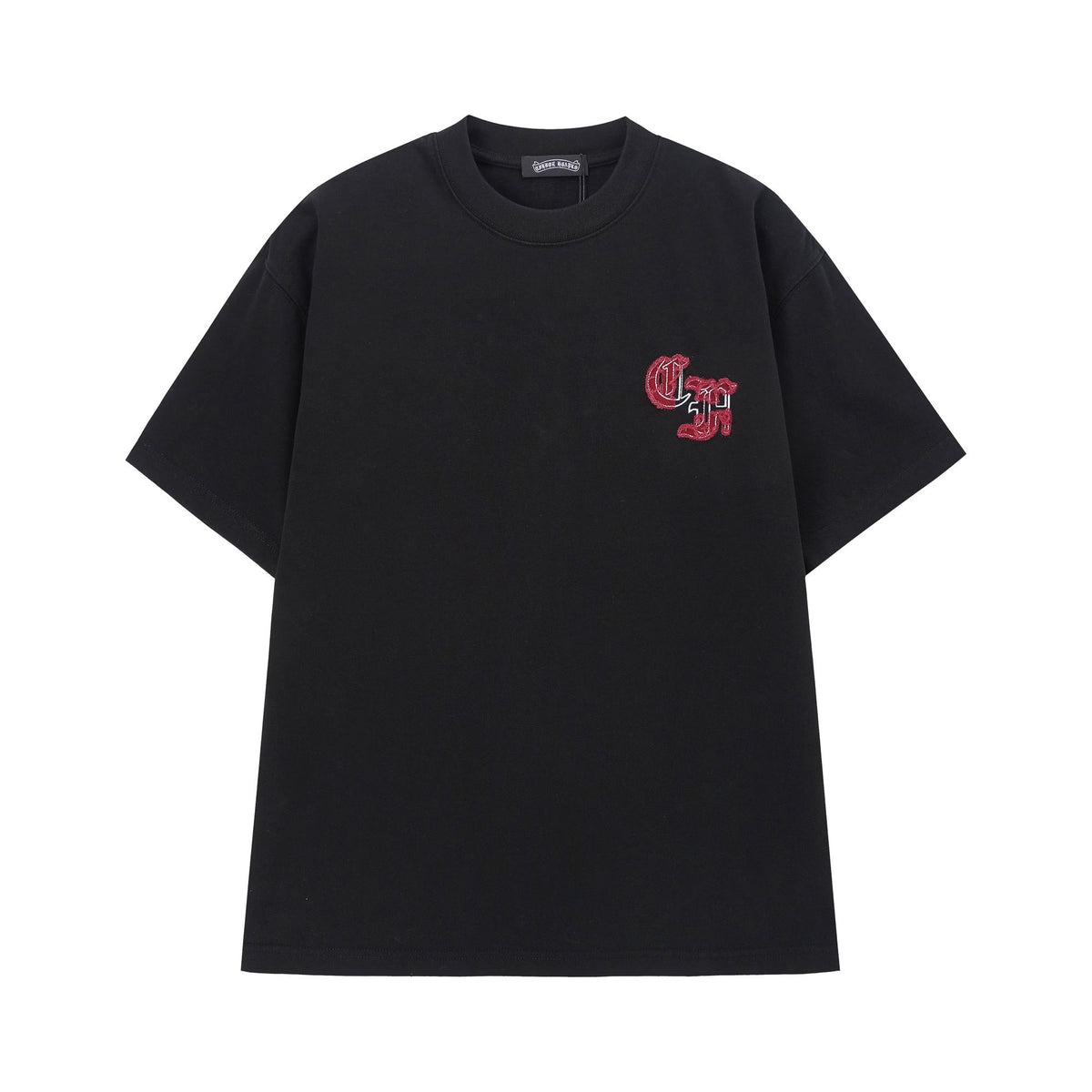 Chrome Hearts Black Red Cross Logo T-Shirt